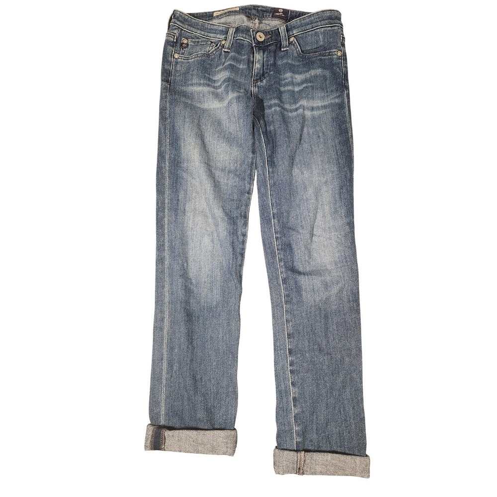 Vintage Y2K AG Adriano Goldschmied The Stilt Roll-Up Jeans Womens 25R Blue Denim